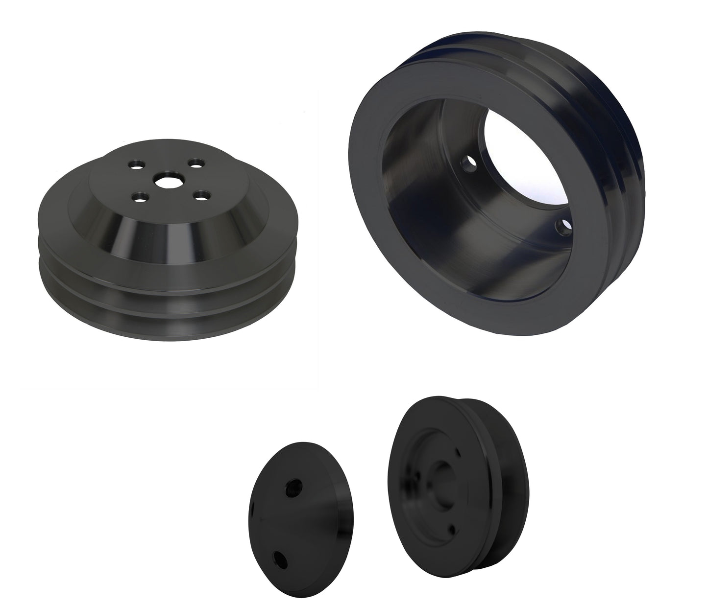 Oldsmobile V-Belt Pulley Kit - Black (2V)