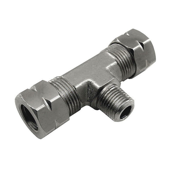Nitrous Express - 3/8 COMPRESSION   X  1/8 MALE NPT BRANCH  T  - 16096