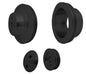 Small Block Ford Pulley Kit  1V  4 Bolt  Late - Black
