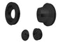 Small Block Ford V-Belt Pulley Kit - 1V - 4 Bolt - Early - Black