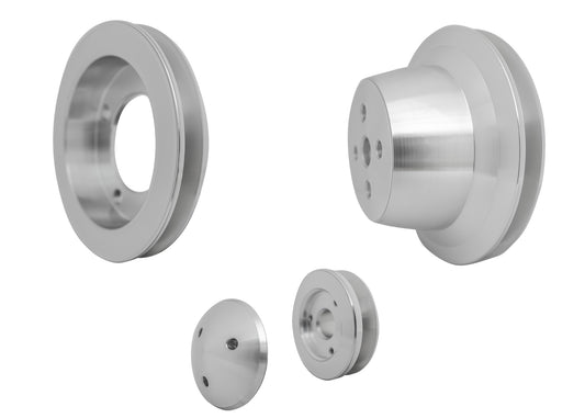 Small Block Ford V-Belt Pulley Kit - 1V - 4 Bolt - Early