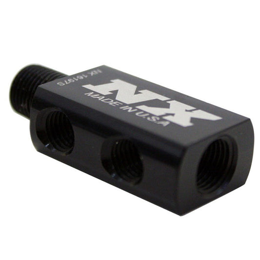 Nitrous Express - COMPACT DISTRIBUTION BLOCK WITH GAUGE PORT - 16197S