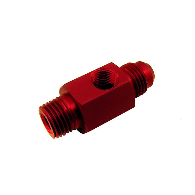 Nitrous Express - 1/4 NPT X 6AN W/ 1/8 NPT GAUGE HOLE  (FUEL BYPASS FITTING) - 16204