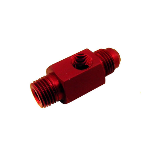Nitrous Express - 1/4 NPT X 6AN W/ 1/8 NPT GAUGE HOLE  (FUEL BYPASS FITTING) - 16204