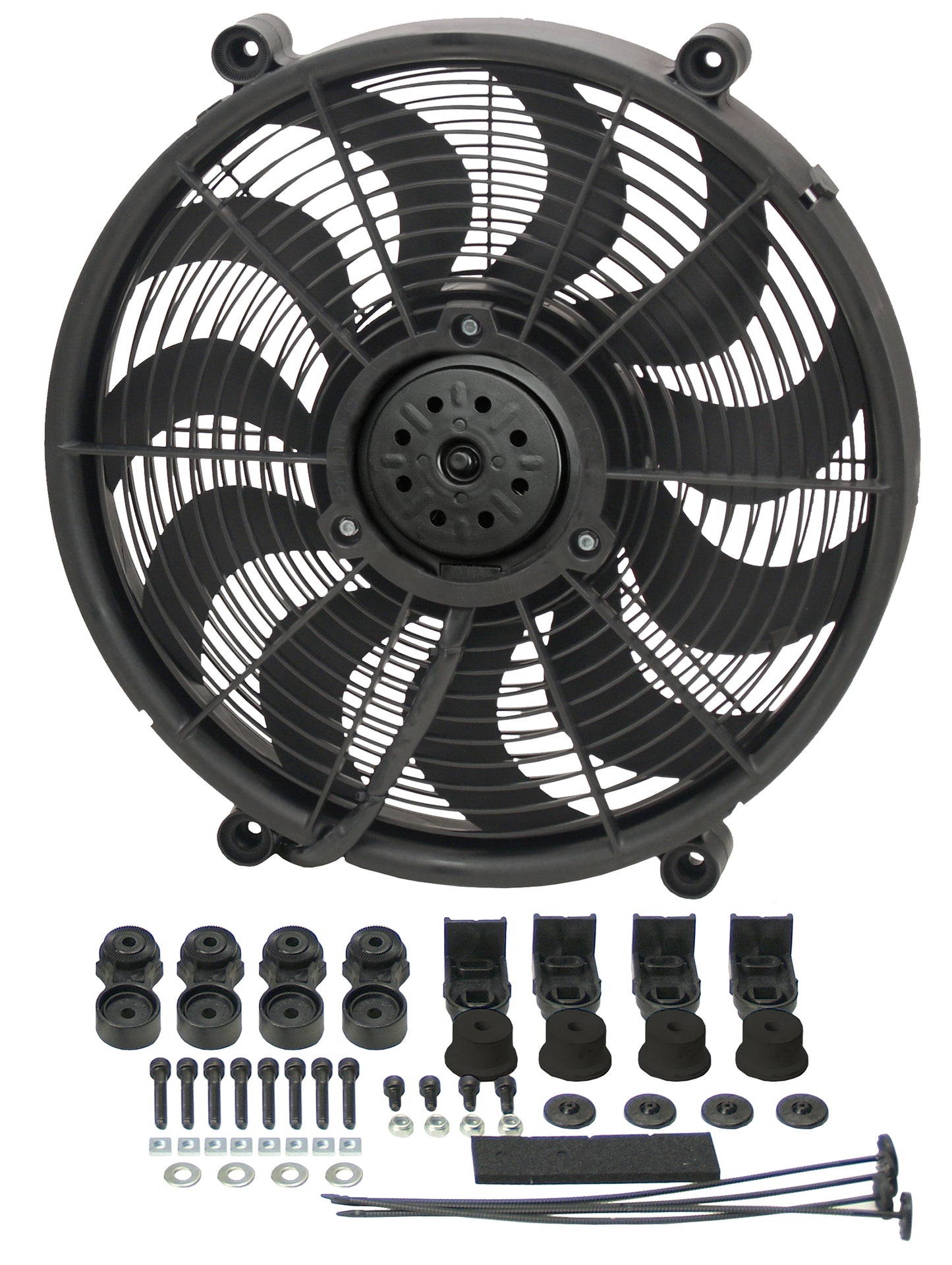 17" High Output Single RAD Pusher/Puller Fan With Premium Mount Kit