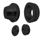 Small Block Ford V-Belt Pulley Kit - 2V Crank  4 Bolt  Late - Black