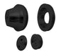 Small Block Ford V-Belt Pulley Kit - 1V - 4 Bolt - Late - Black