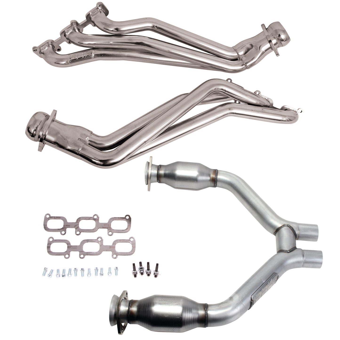 15-17 MUSTANG V6 1-3/4 LONG TUBE HEADERS PLUS SHORT MID PIPE (SILVER CERAMIC)