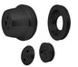 Small Block Ford V-Belt Pulley Kit - High Flow - 1V - 4 Bolt - Late - Black