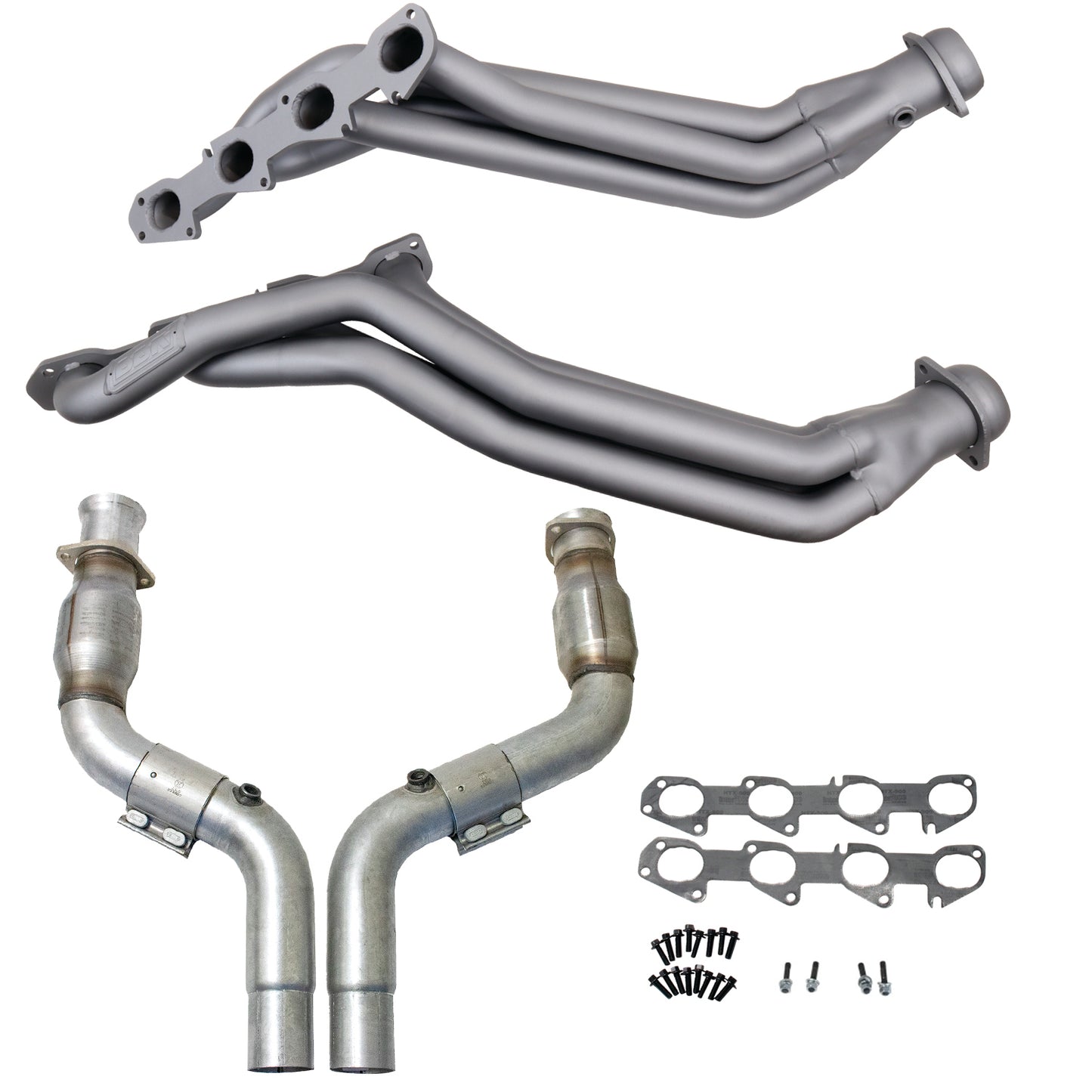06-24 DODGE 6.1/6.2/6.4 HEMI 1-7/8 LONG TUBE HEADERS PLUS MID PIPE (TITANIUM)