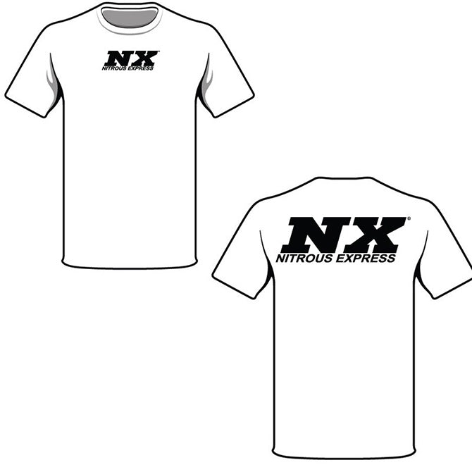 Nitrous Express - MEDIUM  WHITE T-SHIRT W/ BLACK NX - 16513