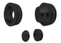 Small Block Ford V-Belt Pulley Kit - High Flow - 2V - 4 Bolt - Late - Black