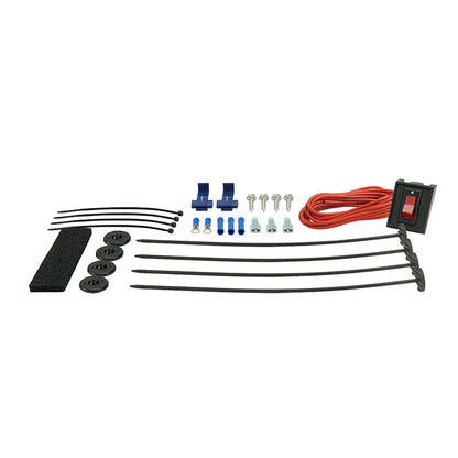 Electric Fan Mounting Kit Plastic Rods Clips And Manual On/Off Switch W/ Wiring