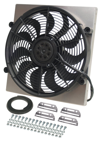 Powerpack - High Output Single 17" Electric RAD Fan/Aluminum Shroud Kit