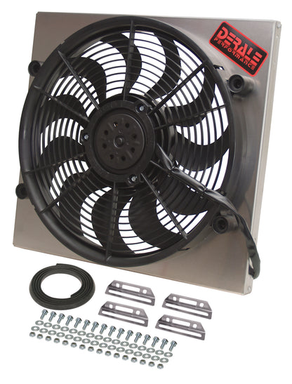 Powerpack - High Output Single 17" Electric RAD Fan/Aluminum Shroud Kit