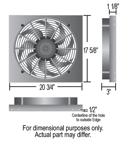 Powerpack - High Output Single 17" Electric RAD Fan/Aluminum Shroud Kit
