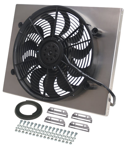 Powerpack - High Output Single 17" Electric RAD Fan/Aluminum Shroud Kit