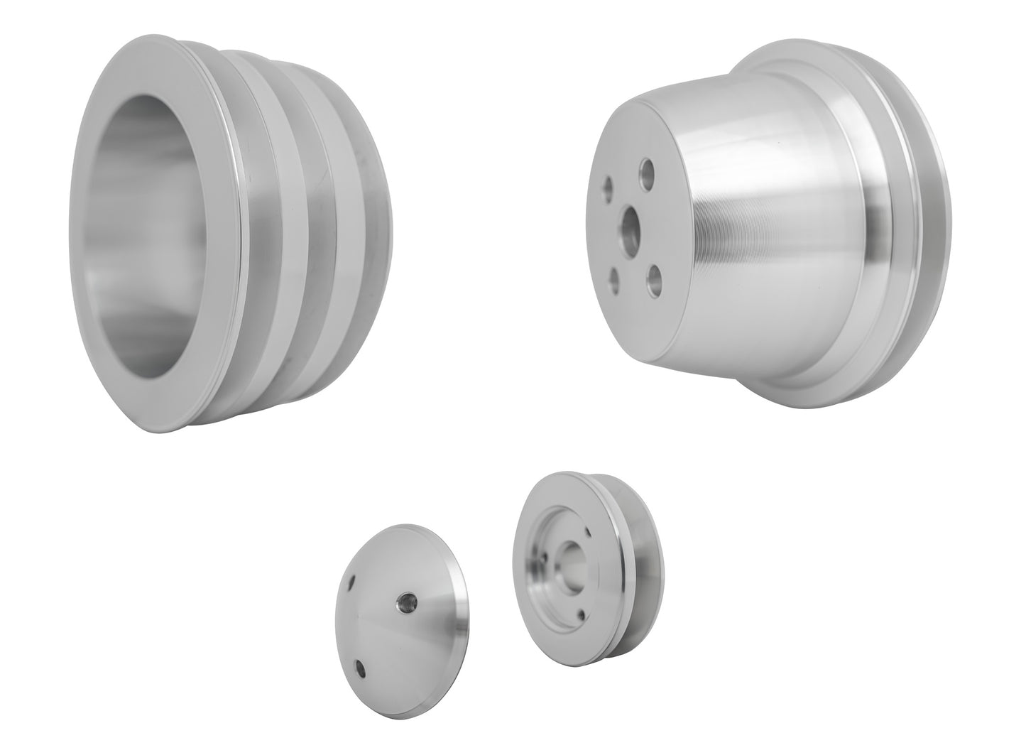 Small Block Ford Pulley Kit - 3" - High Flow - 3V  Late  4 Bolt