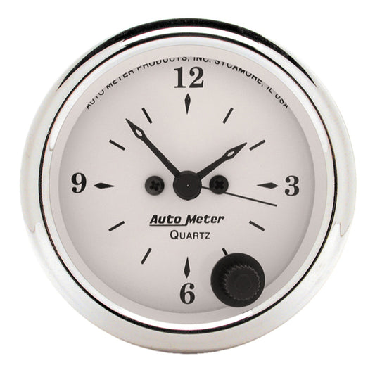 2-1/16 In. CLOCK 12 HOUR OLD-TYME WHITE