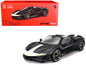 Ferrari SF90 Spider Assetto Fiorano Black Metallic with White Stripes "Signature Series" 1/18 Diecast Model Car by Bburago  free shipping USA