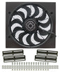 High Output 17" Electric Puller Fan/Black Steel Shroud Kit