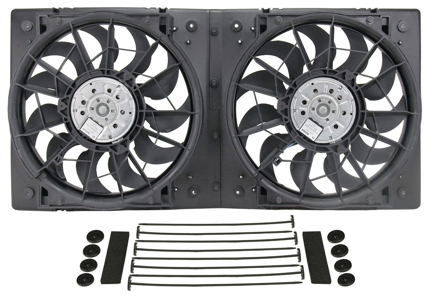 High Output Dual 12" Electric RAD Fan/Plastic Shroud Kit