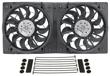 High Output Dual 12" Electric RAD Fan/Plastic Shroud Kit