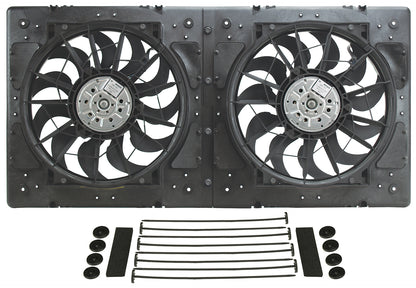 High Output Dual 12" Electric RAD Fan/Plastic Shroud Kit