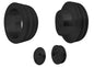 Small Block Ford V-Belt Pulley Kit - 3V - 4 Bolt - Early - Black