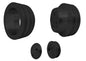 Small Block Ford V-Belt Pulley Kit - 3V - 4 Bolt - Early - Black