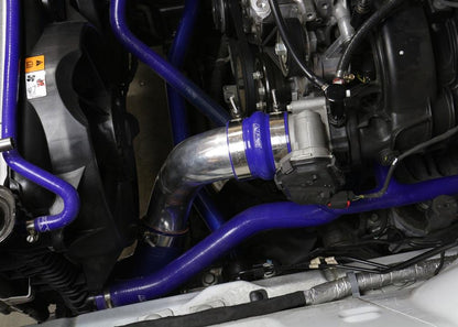 HPS Performance HPS Intercooler Hot Charge Pipe and Cold Side with Black Hoses 15-17 Ford Mustang Ecoboost 2.3L Turbo, Polish