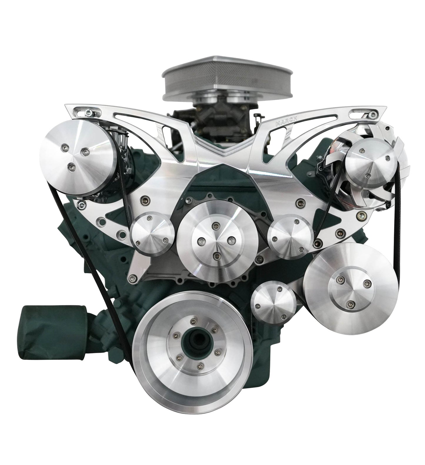 Big Block Buick Style Track Serpentine Kit - AC & PS