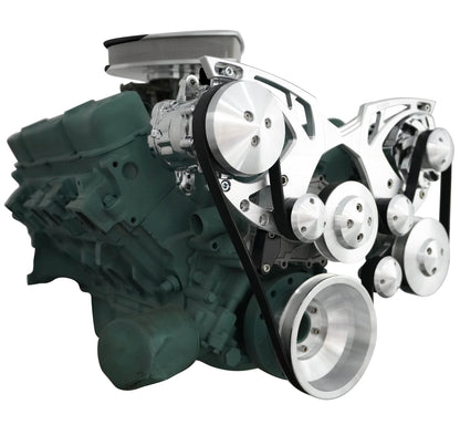 Big Block Buick Style Track Serpentine Kit - AC & PS