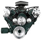 Big Block Buick Style Track Serpentine Kit - AC & ALT - Black Onyx