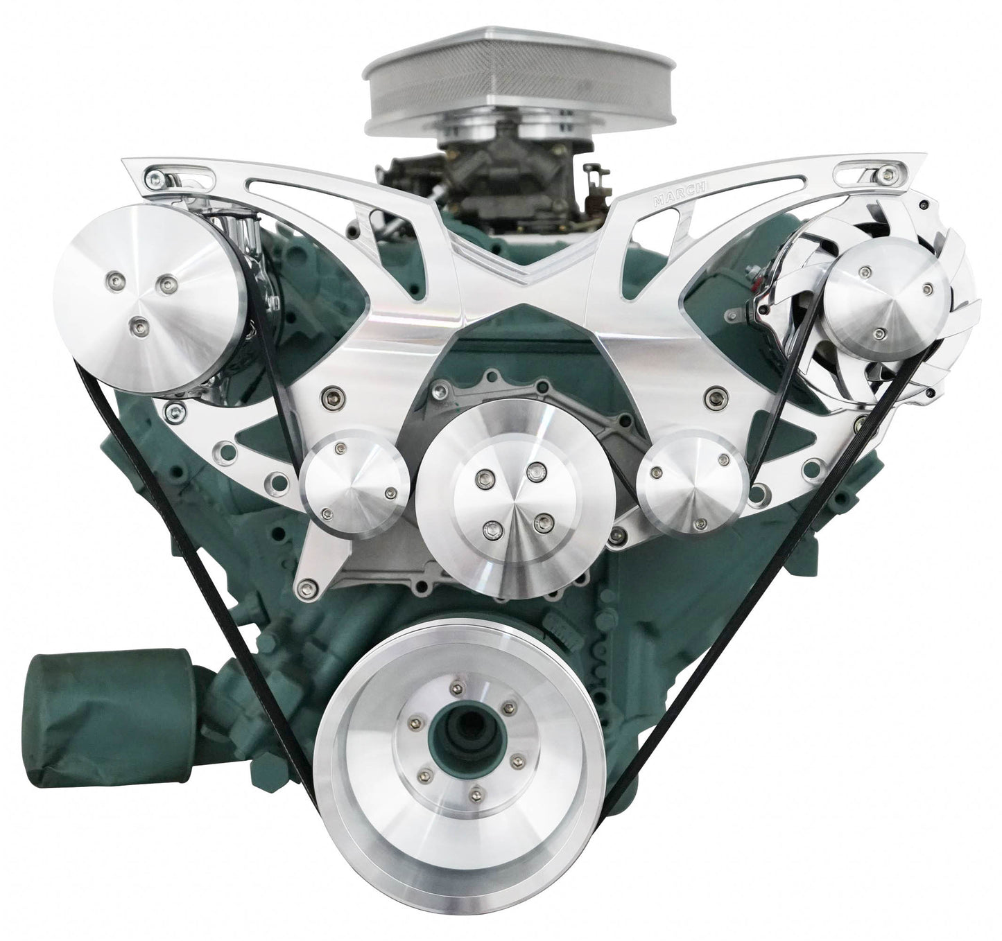 Big Block Buick Style Track Serpentine Kit - AC & ALT