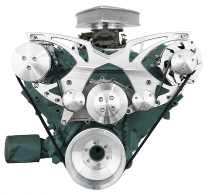 Big Block Buick Style Track Serpentine Kit - AC & ALT