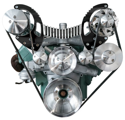 Buick Nailhead Serpentine System - AC & PS - Black Onyx