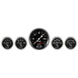 5 PC. GAUGE KIT 3-3/8 In. & 2-1/16 In.  GPS SPEEDOMETER OLD TYME BLACK