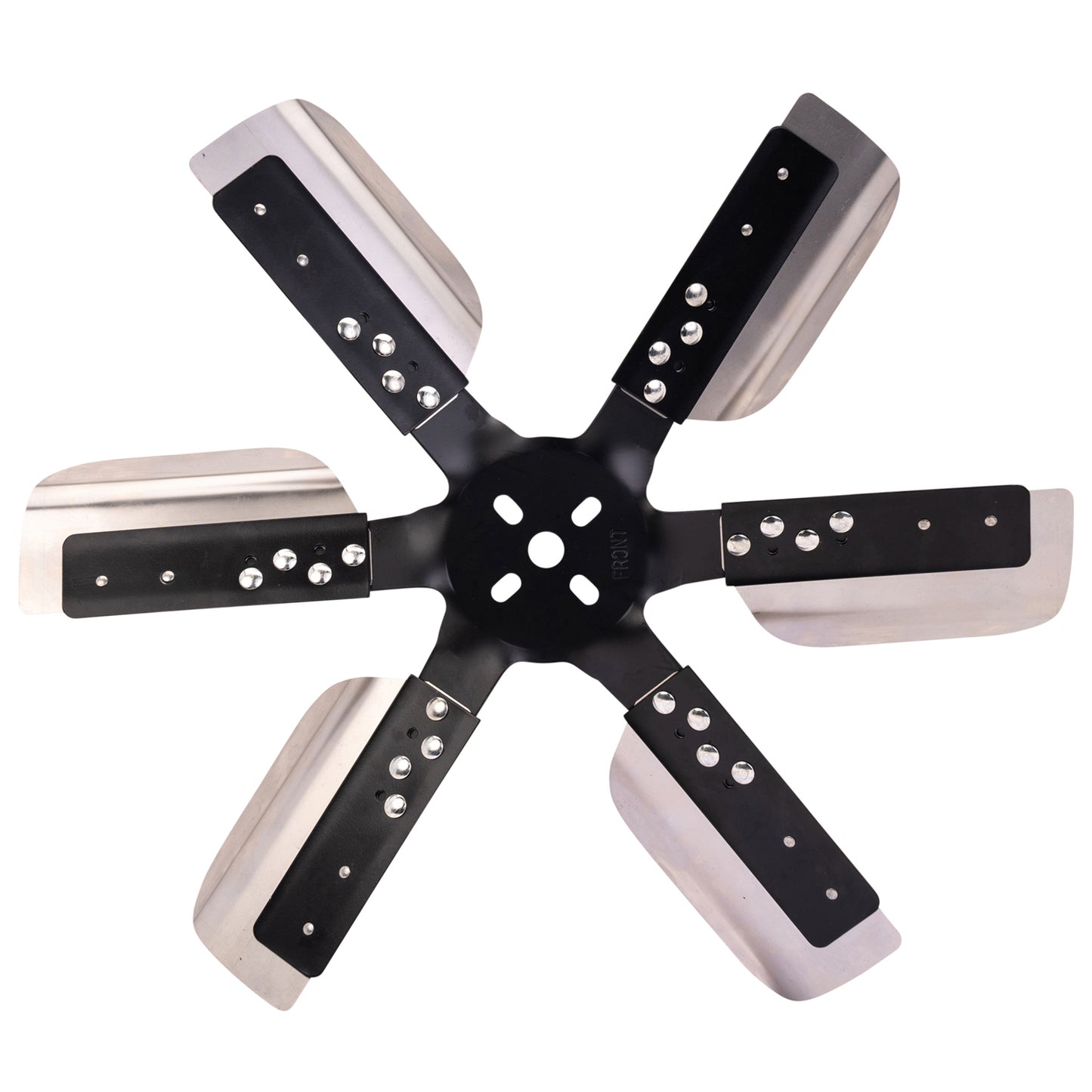 19" Heavy Duty Stainless Steel Reverse Rotation Flex Fan Black Hub