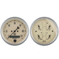 2 PC. GAUGE KIT 3-3/8 In. QUAD & SPEEDOMETER 240-33 O ANTIQUE BEIGE