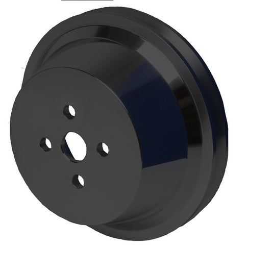 Big Block Ford V-Belt Water Pump Pulley - 1V - 4 Bolt - Black