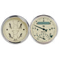 2 PC. GAUGE KIT 3-3/8 In. QUAD & TACH/SPEEDO 240-33 O ANTIQUE BEIGE