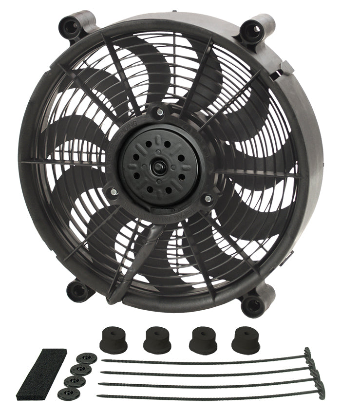 12" High Output Single RAD Pusher/Puller Fan With Standard Mount Kit