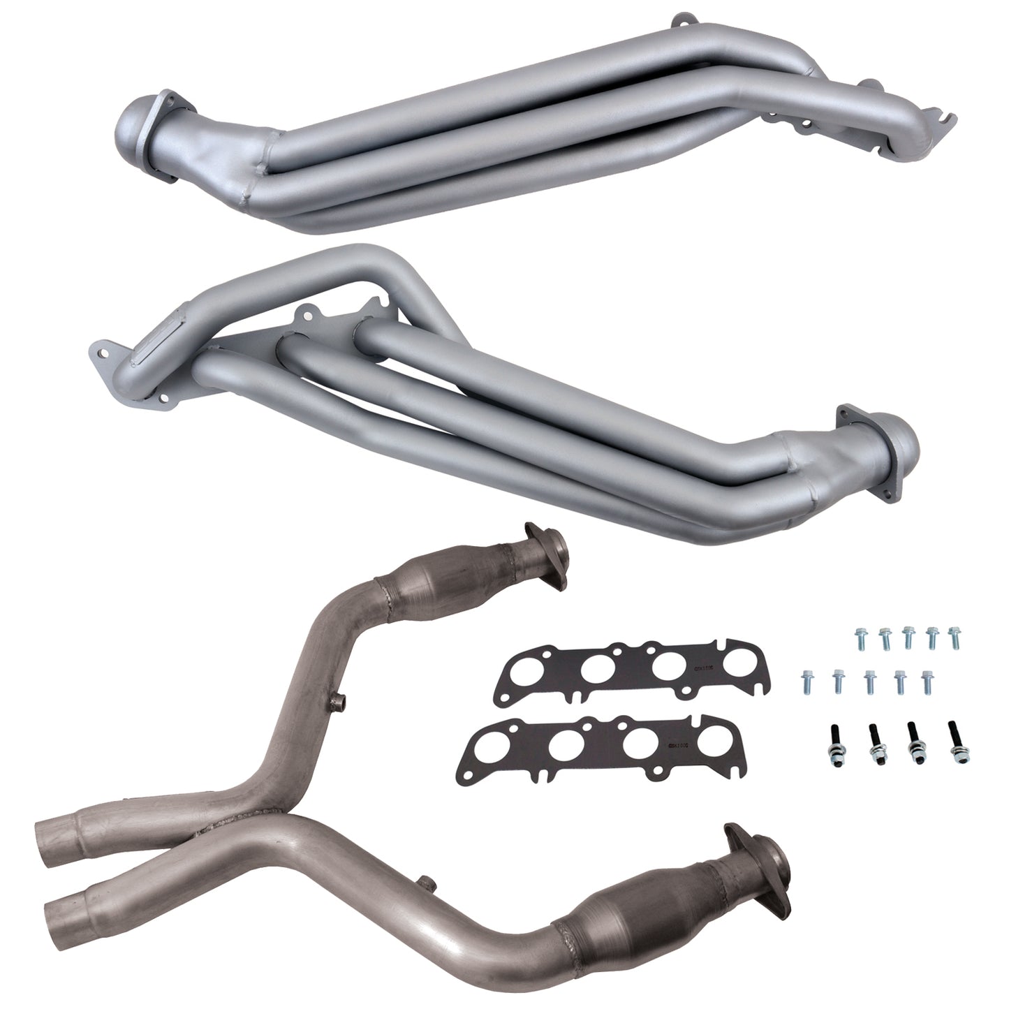 11-14 MUSTANG 5.0 1-7/8 LONG TUBE HEADERS PLUS MID PIPE (TITANIUM CERAMIC)