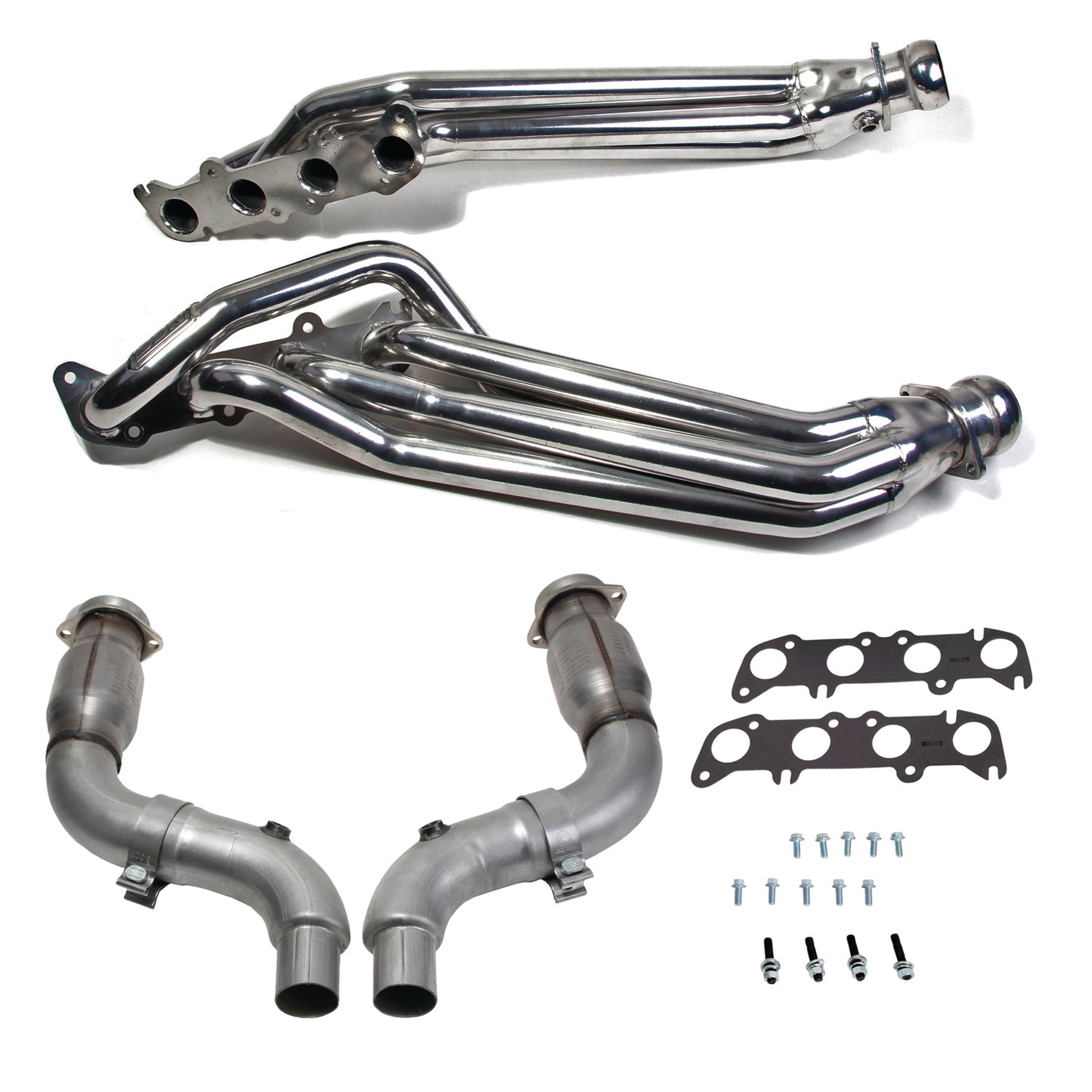 15-23 MUSTANG 5.0 1-7/8 LONG TUBE HEADERS PLUS MID PIPE (SILVER CERAMIC)