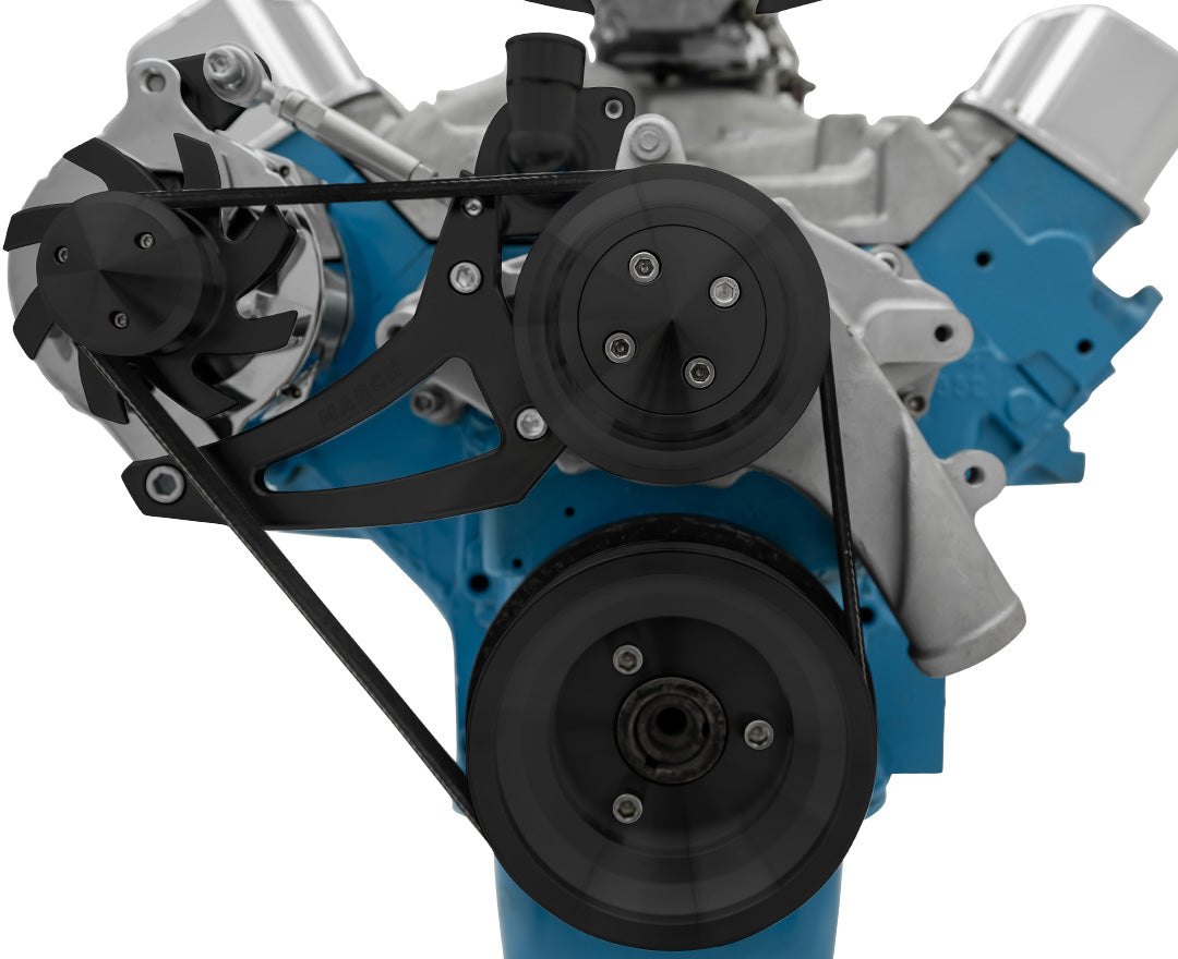 Ford FE Serpentine System - ALT Only - Black