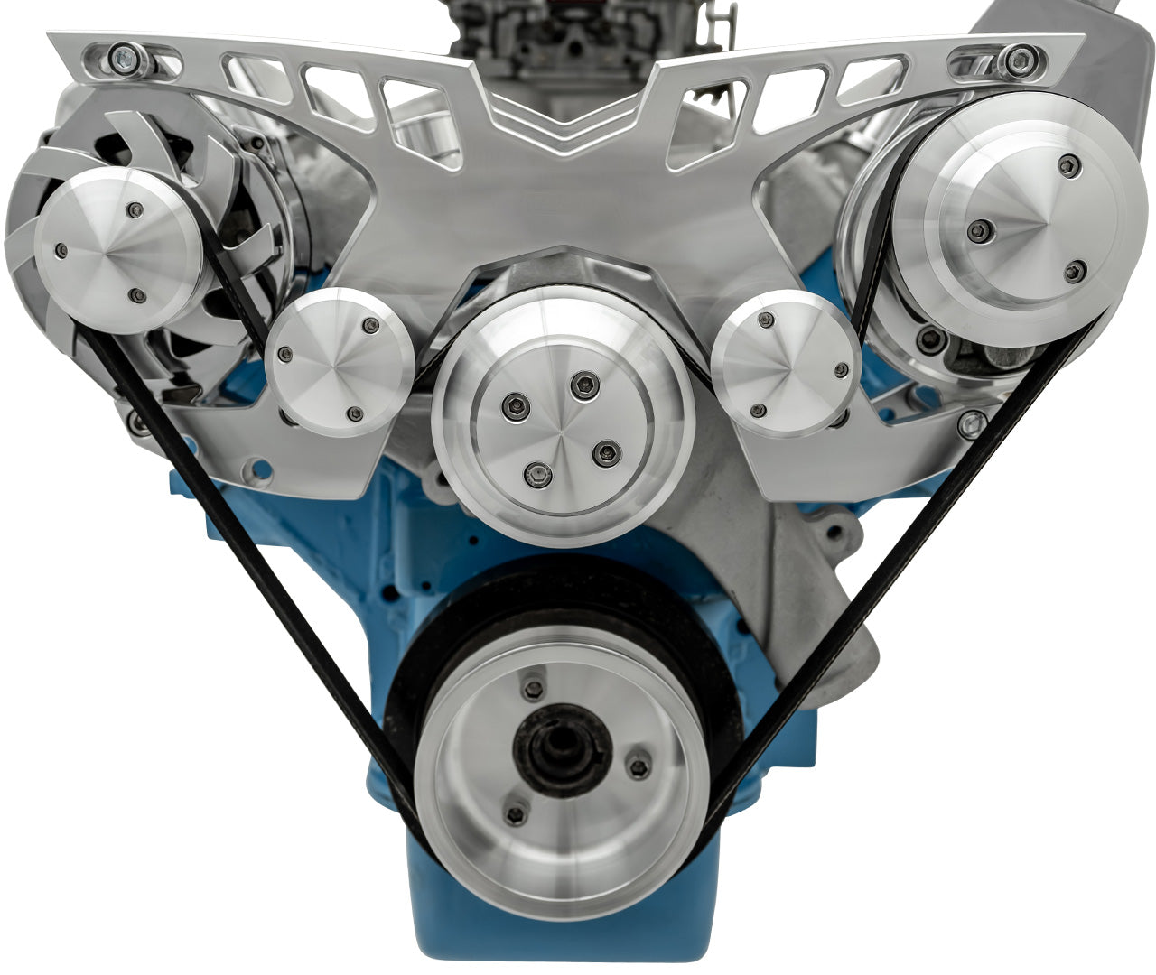 Ford FE Pro Track Serpentine System - PS-Key - Chrome