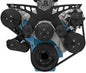 Ford FE Pro-Track Serpentine System - AC & PS - Black