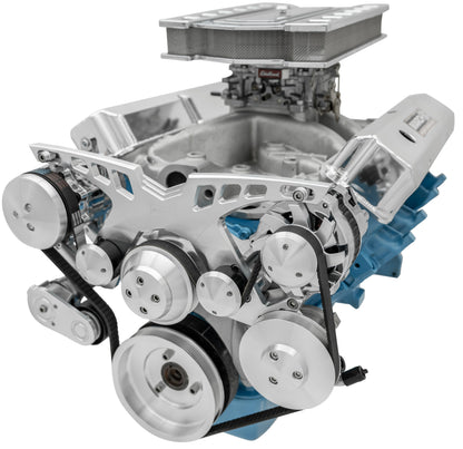 Ford FE Pro-Track Serpentine System - AC & PS
