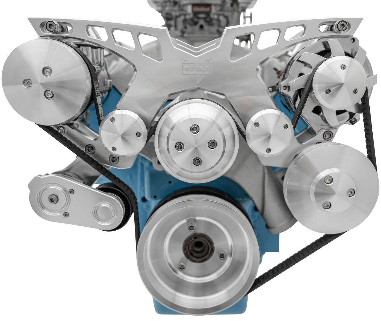 Ford FE Pro-Track Serpentine System - AC & PS